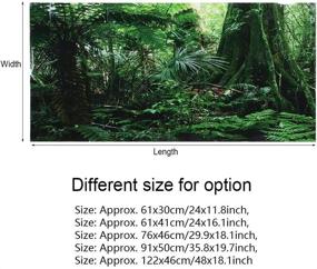 img 3 attached to 🐠 PVC 3D Aquarium Rainforest Background Poster - Yuehuam Fish Tank Wall Decoration Sticker for Reptile Box, Self Adhesive - Enhance your Fish Tank with Various Sizes and Visual Appeal