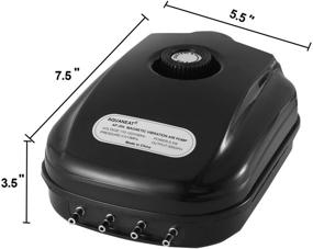 img 3 attached to AQUANEAT Aquarium Air Pump 300GPH: Powerful Hydroponic Aerator Pump for Up to 200 Gallon Fish Tank – Oxygen Bubbler Included!