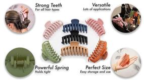 img 2 attached to TUWAA 7Pcs Large Matte Hair Claw Clips: Ideal for Thick and Curly Hair Styling - Aesthetic and Convenient Clips for Women and Girls