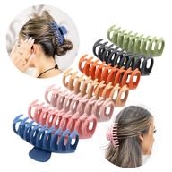 tuwaa 7pcs large matte hair claw clips: ideal for thick and curly hair styling - aesthetic and convenient clips for women and girls logo