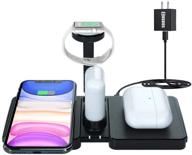 🔌 cosoos dual wireless charging station: charge iphone 11 pro max/xs/xr/8 plus, airpods pro/2/1 and apple watch simultaneously logo