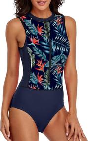 img 2 attached to LVZIJUN Sleeveless Zipper Surfing Swimsuit Women's Clothing