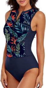 img 3 attached to LVZIJUN Sleeveless Zipper Surfing Swimsuit Women's Clothing