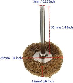 img 2 attached to 🛠️ Yakamoz 40Pcs 1.0-inch/25mm Abrasive Wheel Buffing Polishing Wheel Set for Dremel Rotary Tool - 3.0mm/1/8 inch Shank | Polishers Buffers Tool Kit