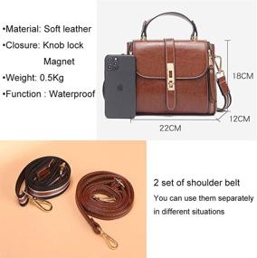 img 2 attached to 👜 Stylish & Practical: Crossbody Shoulder Leather Waterproof Fashion Women's Handbags & Wallets in Satchels