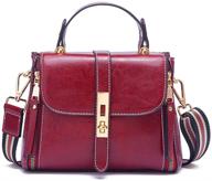 👜 stylish & practical: crossbody shoulder leather waterproof fashion women's handbags & wallets in satchels logo