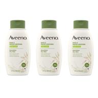 🛀 aveeno daily moisturizing body wash: soothing oat, creamy shower gel, 12 fl. oz, pack of 3 – soap-free, dye-free & light fragrance logo