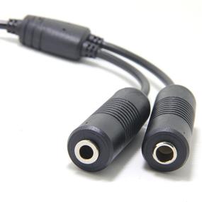 img 1 attached to 🔌 Premium Ancable General Aviation to Helicopter Headset Adapter - Dual GA Sockets (3/16" Mic Jack and 1/4" Speaker Jack) to 4 Conductor U-174/U Plug: Enhance Audio Connectivity and Compatibility