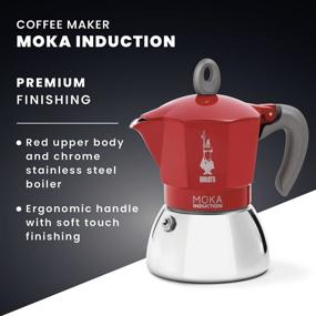 img 1 attached to Bialetti Moka Induction: 4-Cup Red Espresso Pot for All Hobs