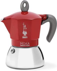 img 4 attached to Bialetti Moka Induction: 4-Cup Red Espresso Pot for All Hobs