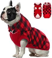 🐶 detachable hood dog cold weather coat - soft fleece lined winter hoodie for small medium dogs - windproof, adjustable, cozy plaid british style pet jacket vest with pocket логотип