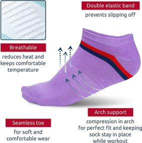 img 1 attached to 🧦 Pack of 5 Women's Cotton Ankle Sport Socks - Trendy and Stylish Women's Sport Socks