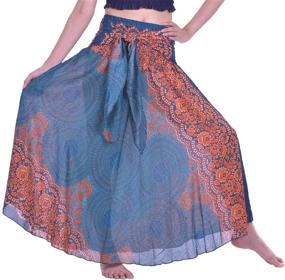 img 4 attached to LOFBAZ Long Maxi Skirts: Embrace Gypsy Hippie Style with Bohemian Boho Dress Plus Sizes