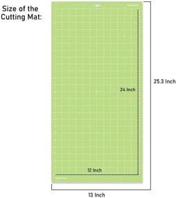 img 3 attached to 🔪 4pcs 12x24" Cutting Mat Set for Cricut Maker/Explore Air 2/One - StandardGrip, LightGrip, StrongGrip, FabricGrip