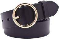 👩 vonsely genuine leather womens belts: stylish leather belts with gold buckle for women logo