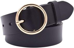 img 4 attached to 👩 Vonsely Genuine Leather Womens Belts: Stylish Leather Belts with Gold Buckle for Women