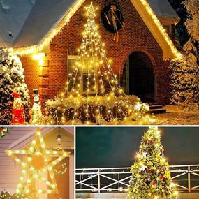 img 3 attached to 🎄 Enhance Your Christmas Spirit: Waterproof 300 LED Waterfall Tree Lights with Topper Star - Perfect for Indoor and Outdoor Holiday Decor!