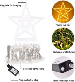 img 1 attached to 🎄 Enhance Your Christmas Spirit: Waterproof 300 LED Waterfall Tree Lights with Topper Star - Perfect for Indoor and Outdoor Holiday Decor!