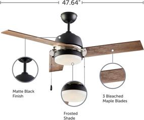 img 3 attached to 🔆 NOMA 48-Inch Ceiling Fan with Light - Bleach Maple Blades and Frosted Glass Shade: Stylish and Functional Cooling Solution