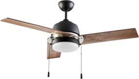 img 4 attached to 🔆 NOMA 48-Inch Ceiling Fan with Light - Bleach Maple Blades and Frosted Glass Shade: Stylish and Functional Cooling Solution