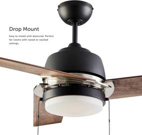 img 2 attached to 🔆 NOMA 48-Inch Ceiling Fan with Light - Bleach Maple Blades and Frosted Glass Shade: Stylish and Functional Cooling Solution