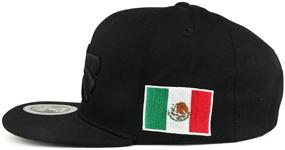 img 2 attached to 🧢 Hecho En Mexico Eagle 3D Embroidered Flat Bill Snapback Cap: Authentic Mexican Craftsmanship and Style!