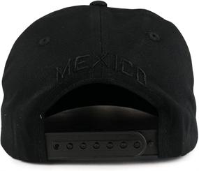 img 1 attached to 🧢 Hecho En Mexico Eagle 3D Embroidered Flat Bill Snapback Cap: Authentic Mexican Craftsmanship and Style!