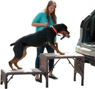 free-standing foldable pet stair by pet gear logo