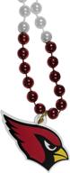 🏈 arizona cardinals nfl siskiyou sports fan shop mardi gras bead necklace - team color, 36 inches logo