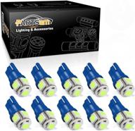 💡 packages of 10 partsam t10 194 168 led light bulbs in ice blue for interior dome, map, trunk, cargo, and footwell replacement lamps logo