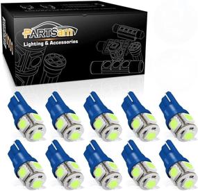 img 4 attached to 💡 Packages of 10 Partsam T10 194 168 LED Light Bulbs in Ice Blue for Interior Dome, Map, Trunk, Cargo, and Footwell Replacement Lamps