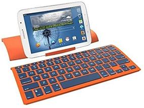 img 2 attached to ZAGGkeys Case: Universal Bluetooth 📱 Keyboard for Smartphones and Tablets – Orange/Indigo
