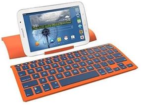 img 4 attached to ZAGGkeys Case: Universal Bluetooth 📱 Keyboard for Smartphones and Tablets – Orange/Indigo