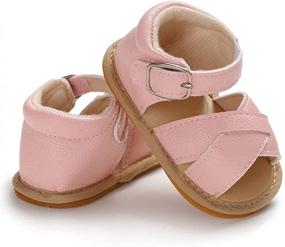 img 1 attached to Babelvit Infant Baby Girls Boys Soft Summer Sandals Casual Dress Shoe with Flower Tassel and Anti-slip Rubber Sole - Outdoor Flats for Toddler First Walker Shoes