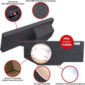 img 3 attached to 🔊 Atrend Bbox A201-10CP Single 10" Sealed Carpeted Subwoofer Enclosure - Compatible with 2002-2018 Dodge Ram Quad Cab, Dark Charcoal: An Ideal Subwoofer Solution