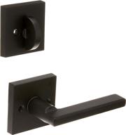 🔑 kwikset halifax square single cylinder interior pack lever, iron black - model 966hfl sqt 514 логотип