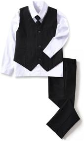 img 4 attached to 👖 Yuanlu Boys' Black Formal Pants for Suits & Sport Coats