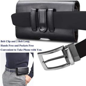 img 2 attached to 📱 Njjex Phone Holster for LG Stylo 5 4 3 2 K51 K40 K31 K30 Aristo 5 4 3 K92 K22 Moto E6 G Power G Stylus G Play 2021 OnePlus 9 8 7 Pro Google Pixel 5 4a 3 - Ultimate PU Leather Belt Clip Holster Phone Holder Pouch