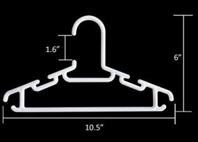 img 1 attached to 👶 Premium White Plastic Children's Hangers - Pack of 40