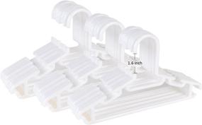 img 2 attached to 👶 Premium White Plastic Children's Hangers - Pack of 40