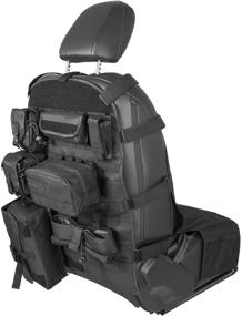 img 4 attached to 🔥 Универсальный тактический чехол на сиденье Molle Seat Back Organizer: абсолютно хранилище для Jeep Wrangler, Cherokee, Ford F150, Toyota, Chevy, Dodge грузовиков/SUVs (чёрный)