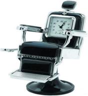 🪑 sanis enterprises silver barber chair desk clock: unique 1.5"x1.5"x3.5" timepiece for barbershops logo