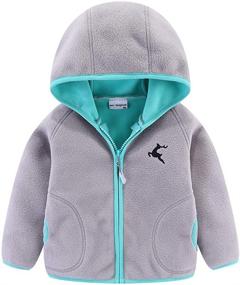 img 4 attached to LittleSpring Toddler Full Zip Fleece Jacket