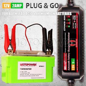 img 1 attached to 🔋 MOTOPOWER MP00207A 12V 2 Amp Lithium Ion Battery Charger with Automatic Functionality
