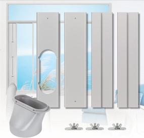 img 4 attached to 🪟 Convenient Portable Air Conditioner Window Kit for AC Units - Adjustable Sliding Window Plate with Coupler for Easy Installation - Suitable for 5.9”/15 CM Exhaust Hose