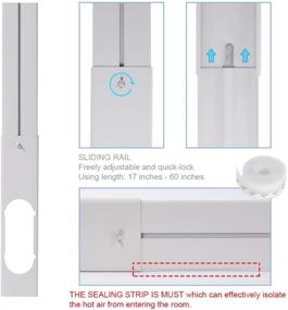 img 1 attached to 🪟 Convenient Portable Air Conditioner Window Kit for AC Units - Adjustable Sliding Window Plate with Coupler for Easy Installation - Suitable for 5.9”/15 CM Exhaust Hose