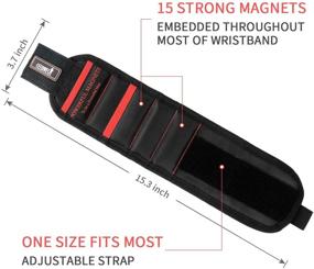 img 2 attached to 🔧 Magnetic Wristband Tool for Screws, Nails, Drill Bits - Perfect Gifts for Men