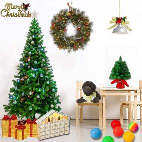 img 3 attached to Premium Sunnyglade 7.5ft Artificial Christmas Tree - Easy Assembly with 1400 Tips & Stand