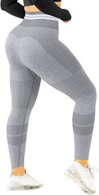 img 4 attached to 🏋️ Enhance Your Workout with HYZ High Waisted Leggings: Seamless Yoga Pants for Women with Butt Lift & Tummy Control