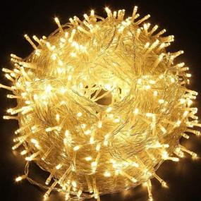 img 4 attached to 🎄 ColuzPro 108 ft 300 LED String Lights: Indoor Outdoor Warm White Fairy Lights for Christmas Wedding Party Decor - Waterproof & 8 Modes